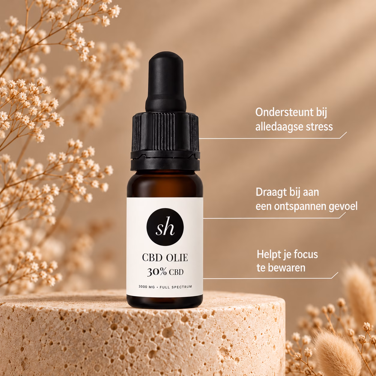 CBD olie 30% voordelen voor stress en focus