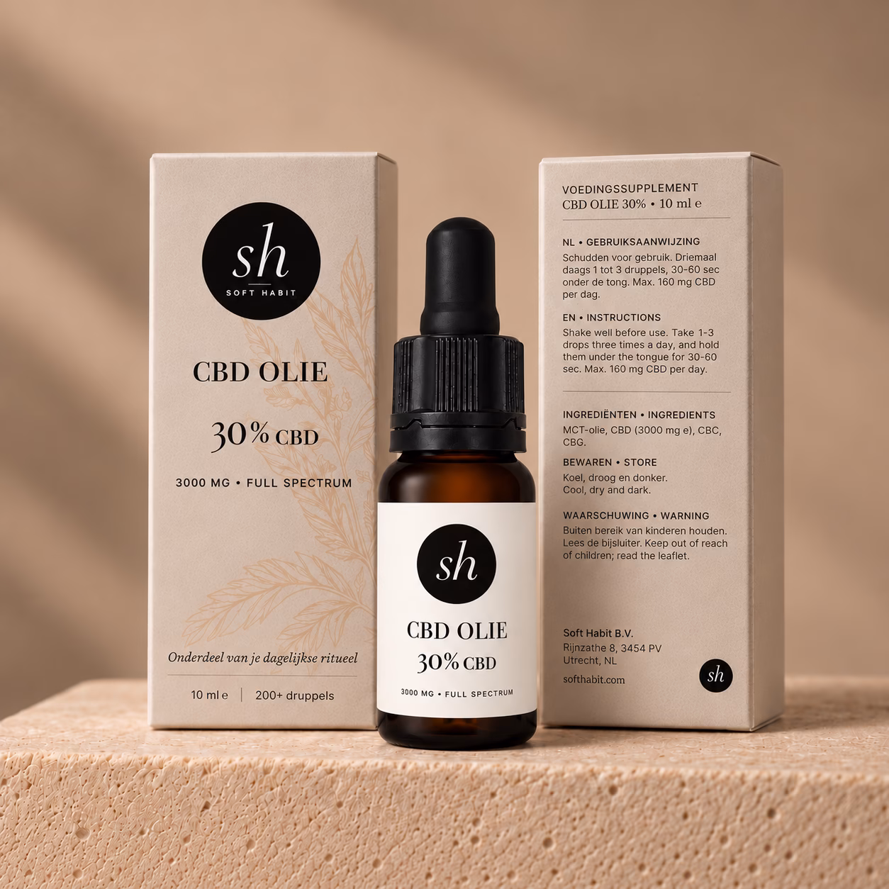 CBD olie 30% full spectrum 10ml verpakking