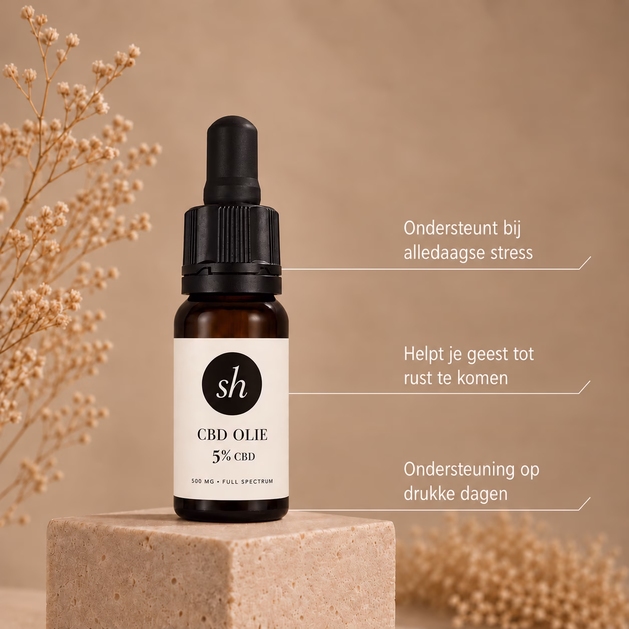 CBD olie 5% voordelen voor stress, rust en drukke dagen