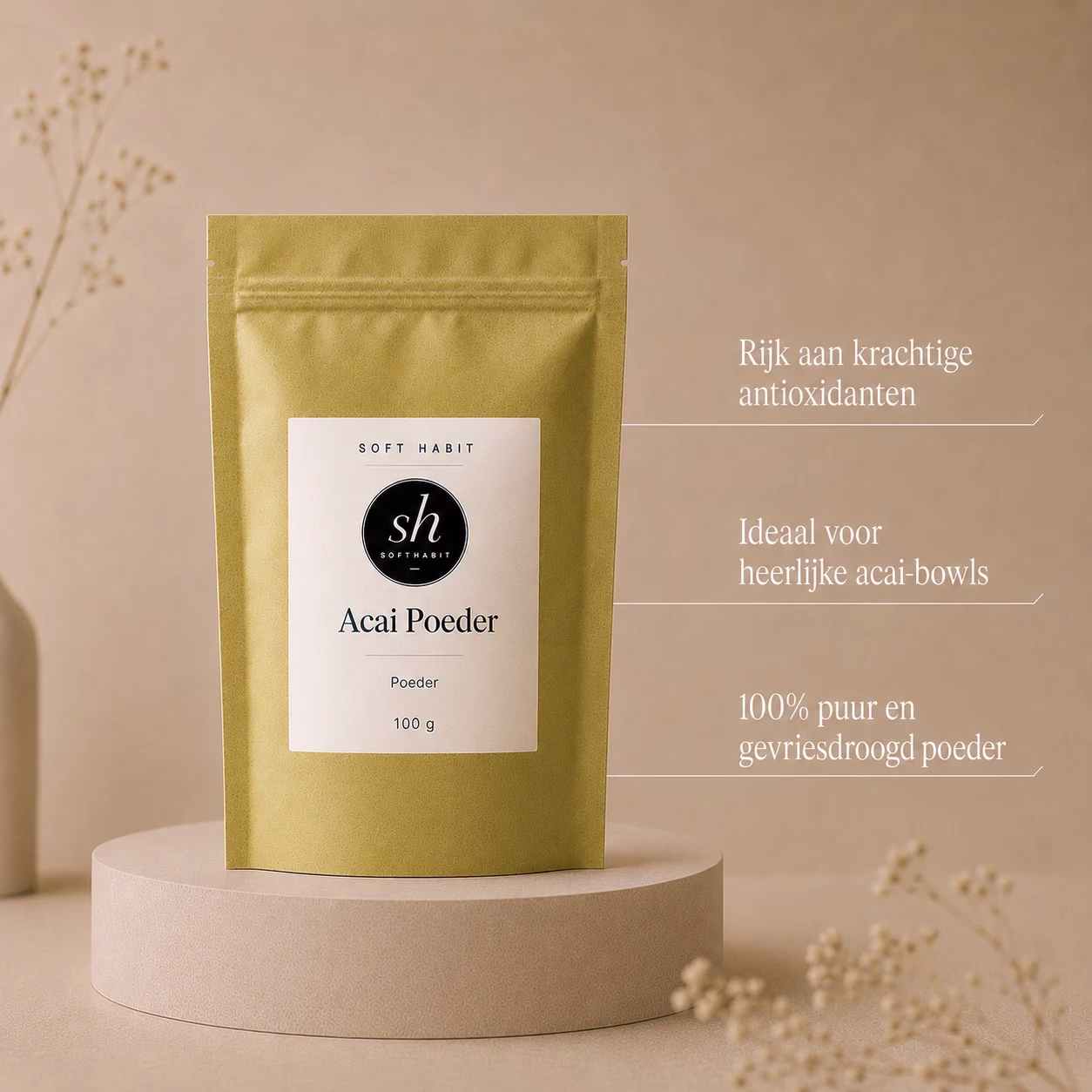 Soft Habit Acai Poeder Wateroplosbaar 100 G 2
