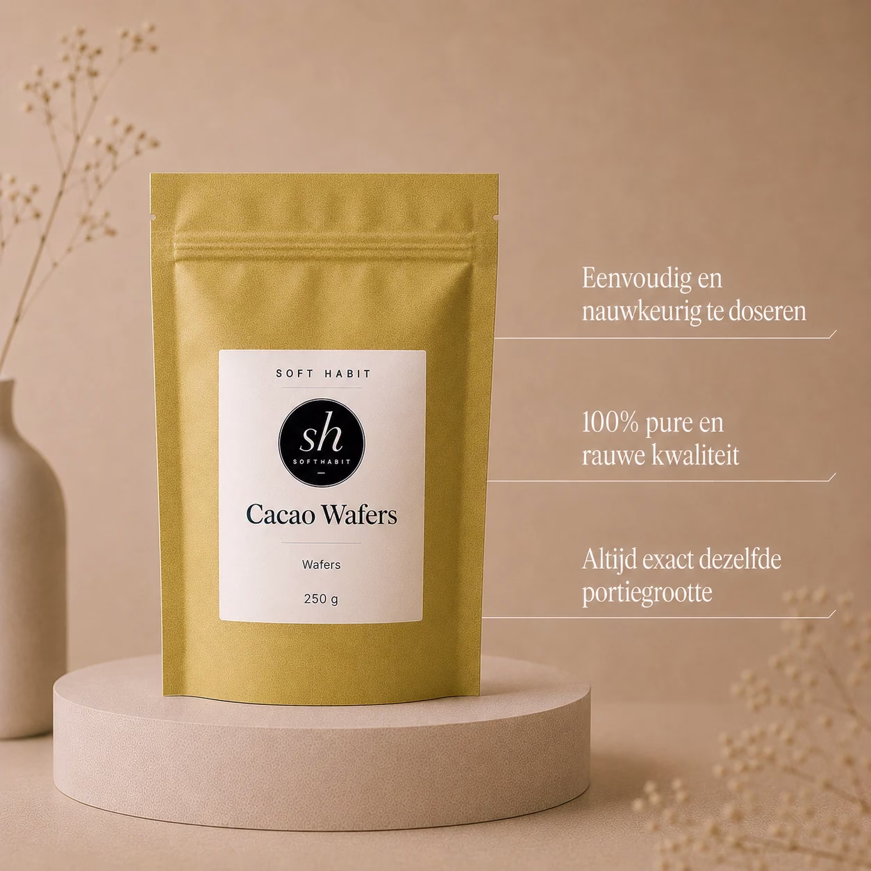Soft Habit Cacao Wafers Raw Organic Liquor Peru 250 G 2
