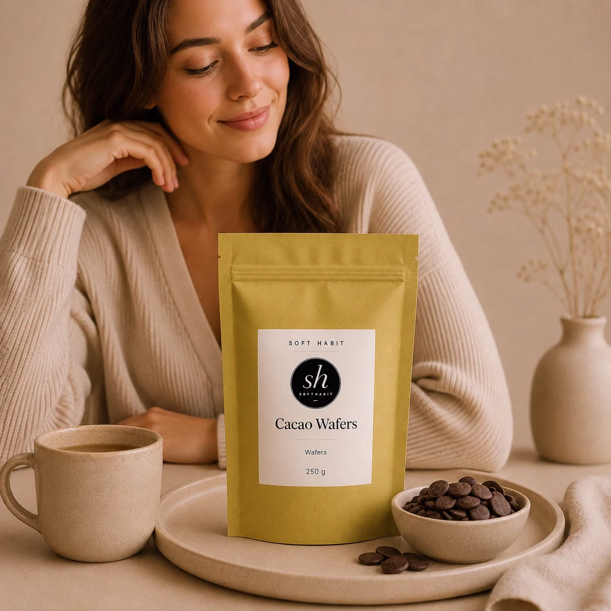 Soft Habit Cacao Wafers Raw Organic Liquor Peru 250 G 3