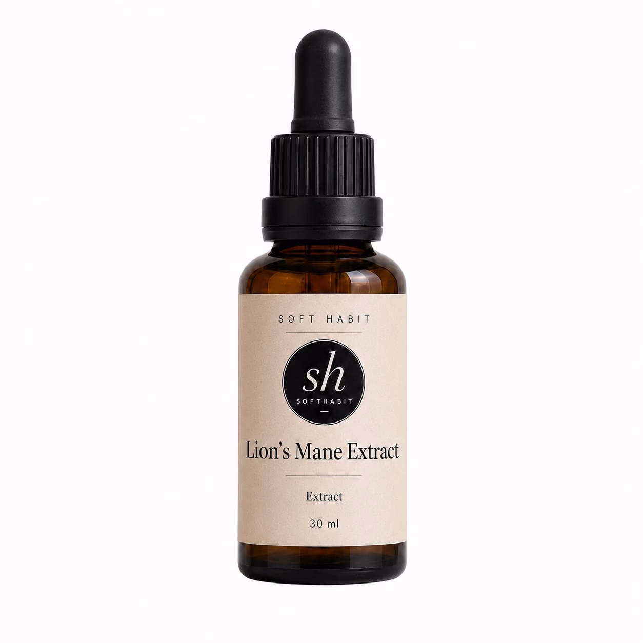 Soft Habit Lion's Mane Extract 30 ml op een witte achtergrond