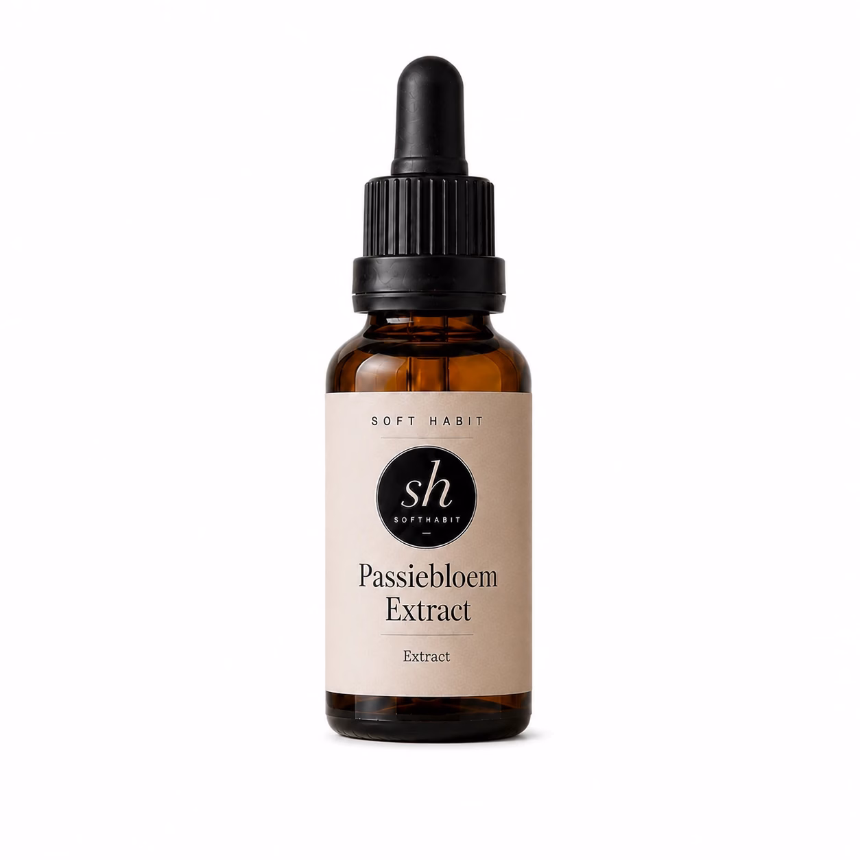 Soft Habit Passiebloem Extract Tinctuur 10 ml op een witte achtergrond