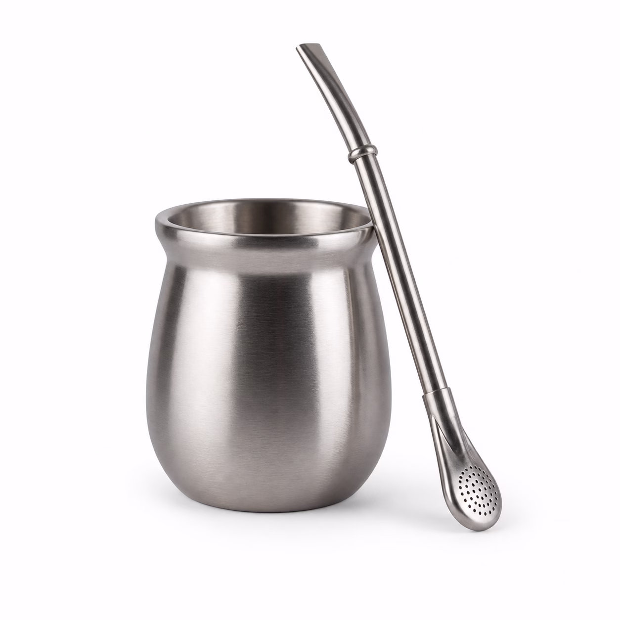 Yerba Mate Bombilla Metal Cup Set
